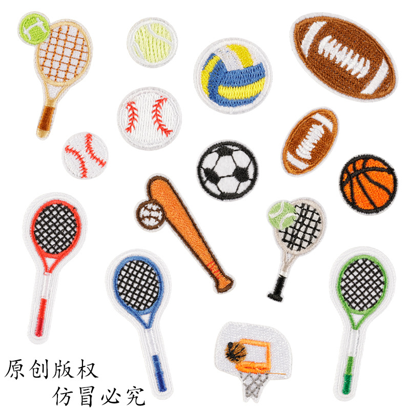 Table Tennis Olympics - 100 Buah/Lot Tambalan Bordir Kreatif Bola
