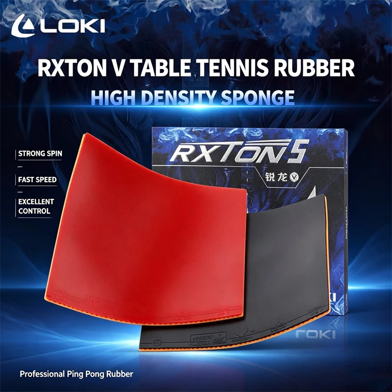Table Tennis Loki - LOKI RXTON 5, Lapisan Karet untuk