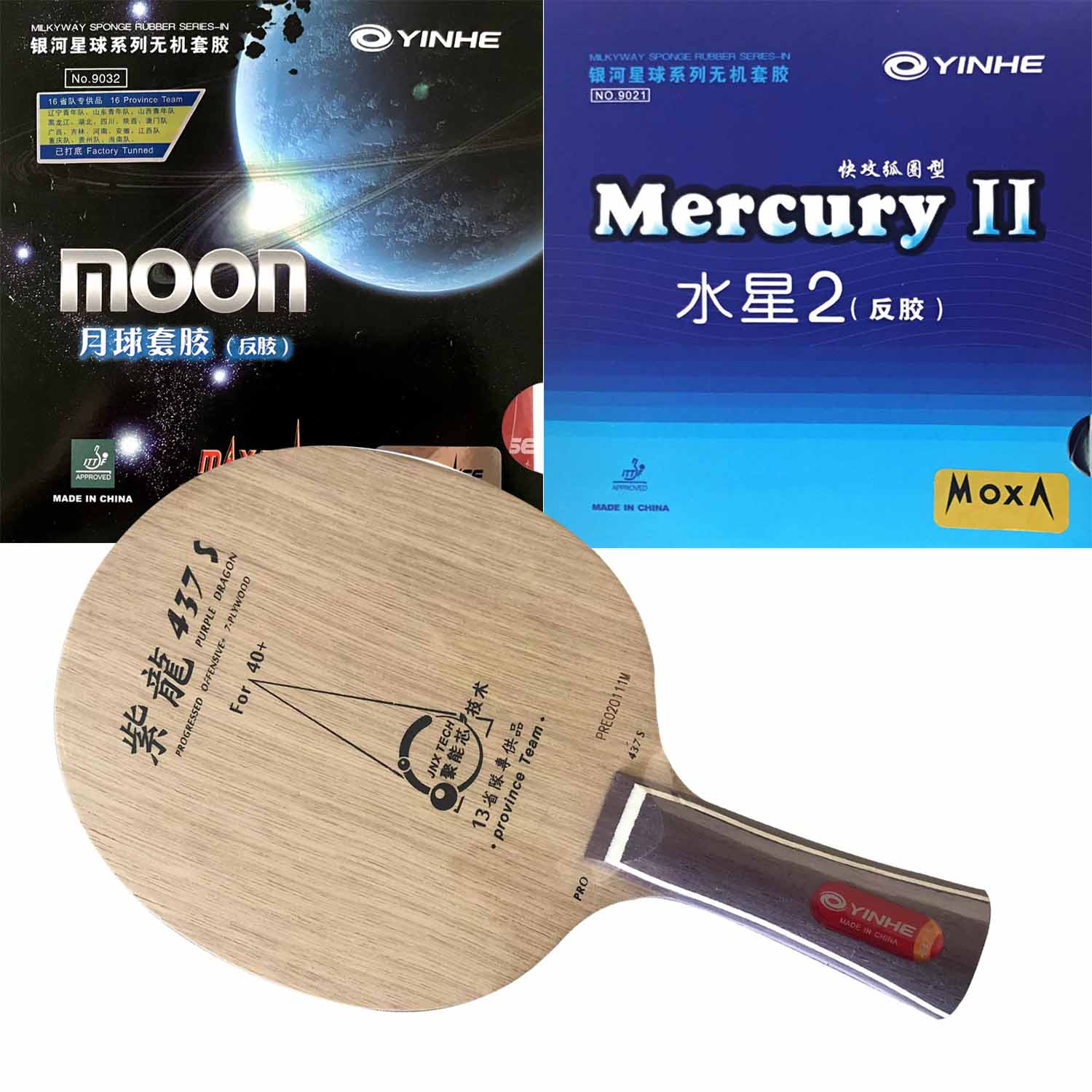 Raket Pro Combo YINHE Purple D - Table Tennis Zhang Jike ulasan dan harga