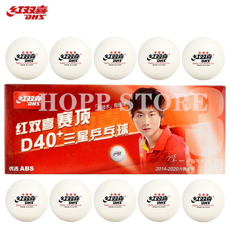 DHS 3-Star D40 + Bola Tenis Me - Table Tennis Olympics ulasan dan harga