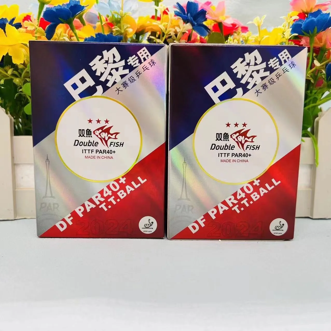 Bola Ping Pong DF PAR40 + Ikan - Table Tennis Olympics ulasan dan harga